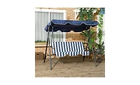 Slickblue 3-Seat Outdoor Porch Swing – Comfortable Patio Swing for Relaxation, Perfect for Gardens and Backyards