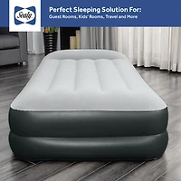 Sealy Baby Tritech Twin Sized 16" Air Mattress Bed 2 Person w/Built-In Ac Pump & Bag