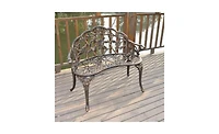 Slickblue 38.5" Cast Aluminum Outdoor Courtyard Decoration Park Leisure Rose Chair