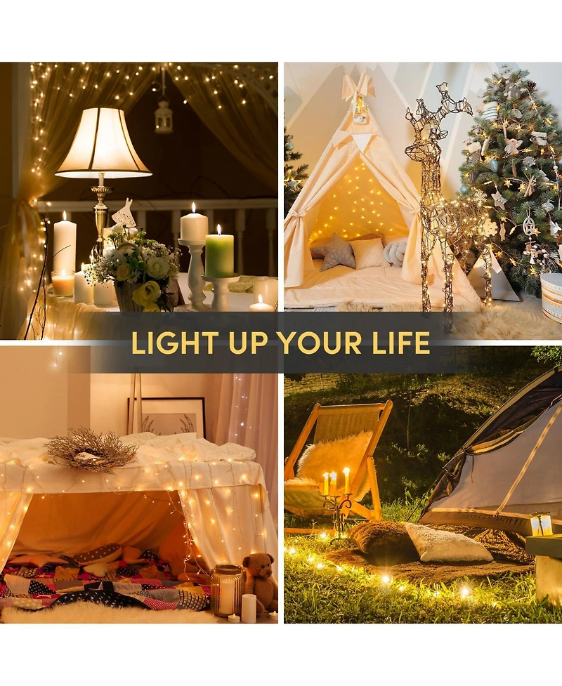 Twinkle Star Led Usb String Light Waterproof Indoor Outdoor Party Decor - 66 ft