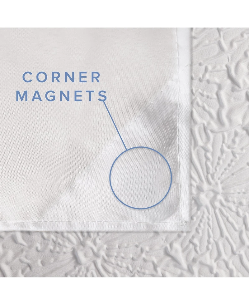 Awesome Home Starburst Water Repellent Crinkle Shower Curtain with Snap-in Liner and Hooks Set, 71"X72"