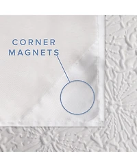 Awesome Home Starburst Water Repellent Crinkle Shower Curtain with Snap-in Liner and Hooks Set, 71"X72"