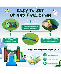 Sugift Inflatable Christmas Bouncy House with 735w Blower