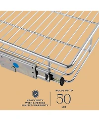 Florida Brands Pull Out Cabinet Organizer with Chrome Finish 17 x 21 In