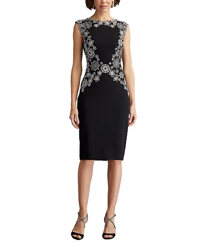 Tadashi Shoji Women's Kiran Floral Embroidered Cocktail Dress