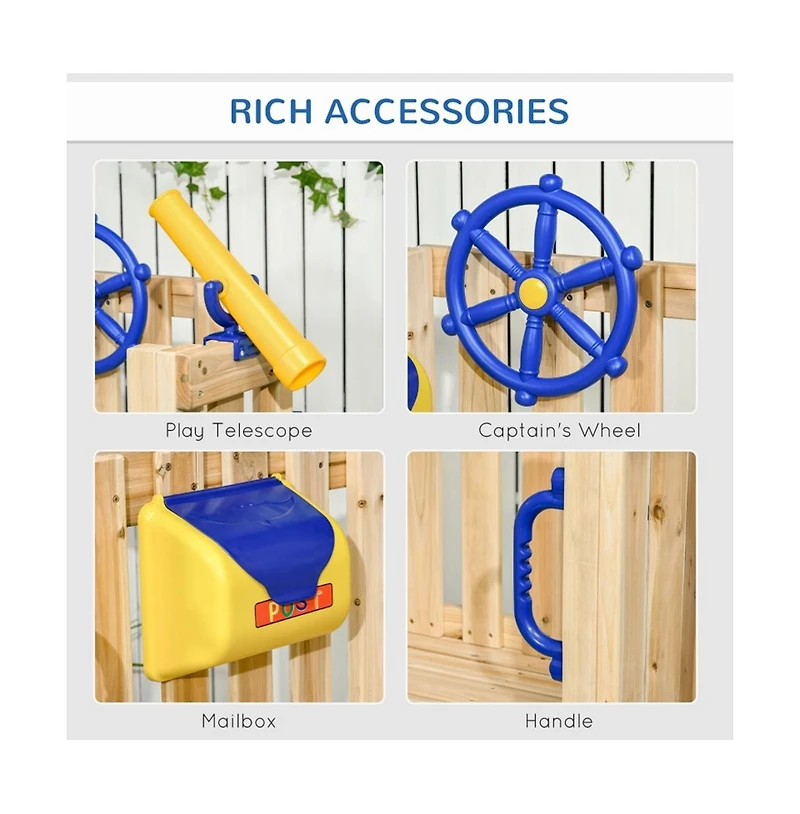 Slickblue Wooden Swing Set with Toddler Slide – Safe and Sturdy Outdoor Playset for Young Children, Perfect for Backyard Fun