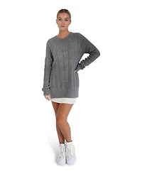 Belle & Bloom Women's At Last Cable Knit Jumper with Slit