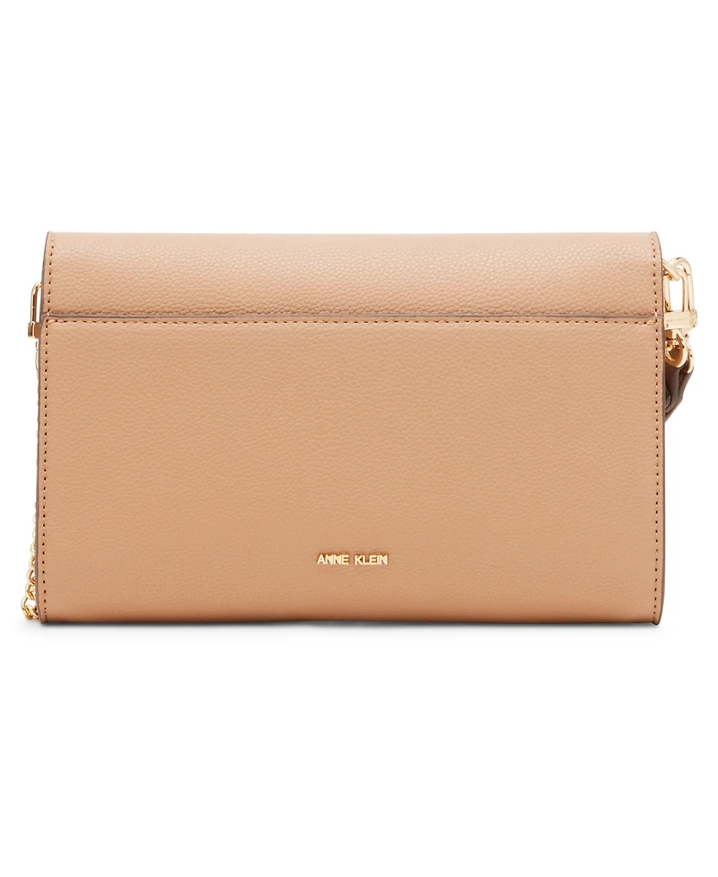 Anne Klein 3 in 1 Chain with Wristlet Strap Belted Wallet