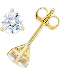 Certified Near Colorless Diamond Stud Earrings (3/4 ct. t.w.) in 18k Gold