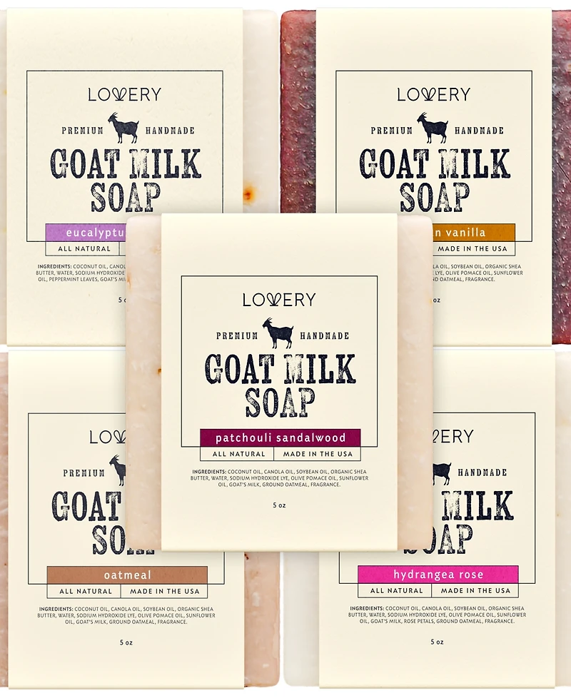 Lovery 5-Pc. Goat Milk Soap Bars Set