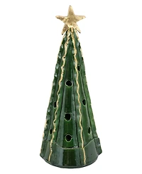 Vietri Foresta Green Large Tree with Ribbon Gold Star