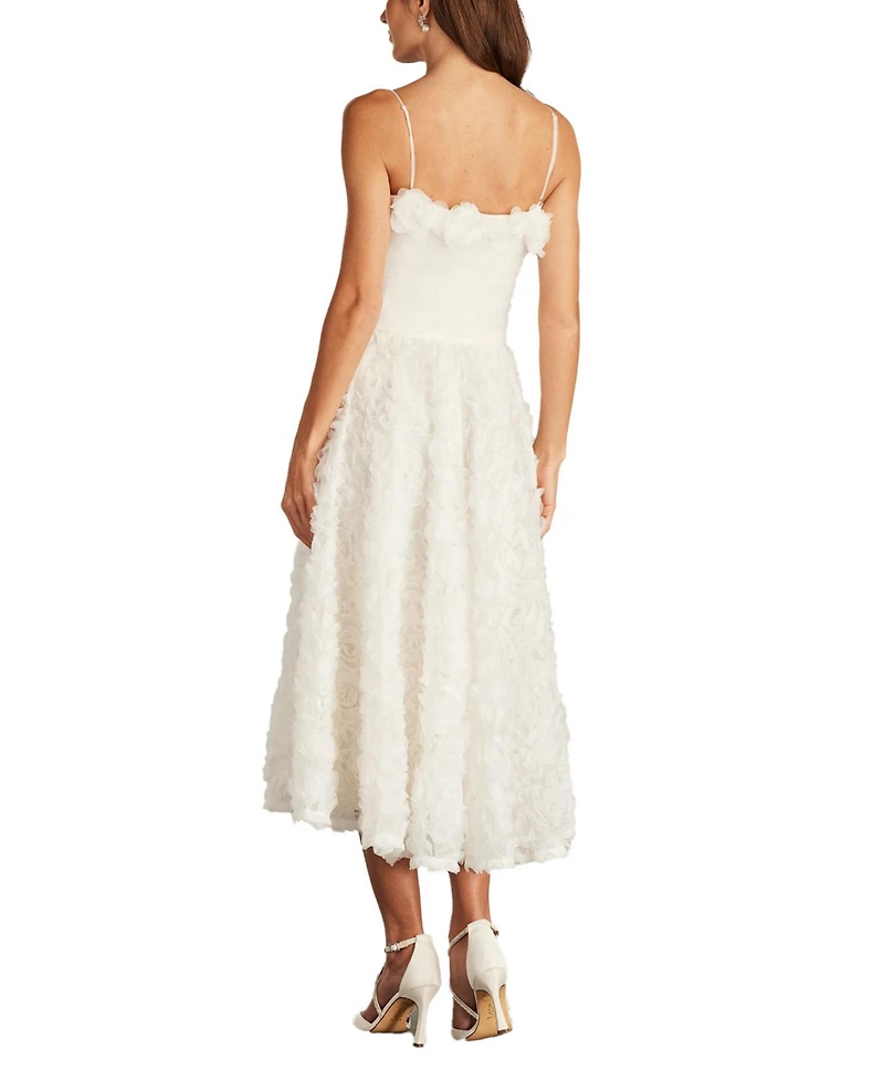 Tadashi Shoji Women's Greer Rosette Appliqu Midi Dress