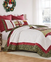 Greenland Home Fashions Christmas Tree Holiday -Pc. Quilt Set