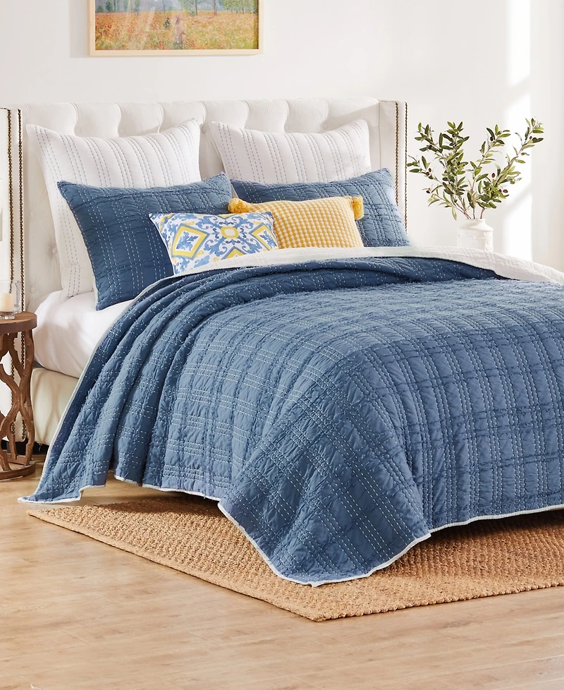 Greenland Home Fashions Portofino Ruffled 3-Pc. Quilt Set, King
