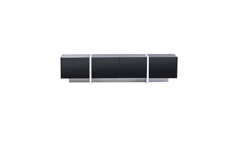 Tv Stand for TVs Up to 80” – Modern Rectangular Entertainment Center with Sleek Storage Shelves