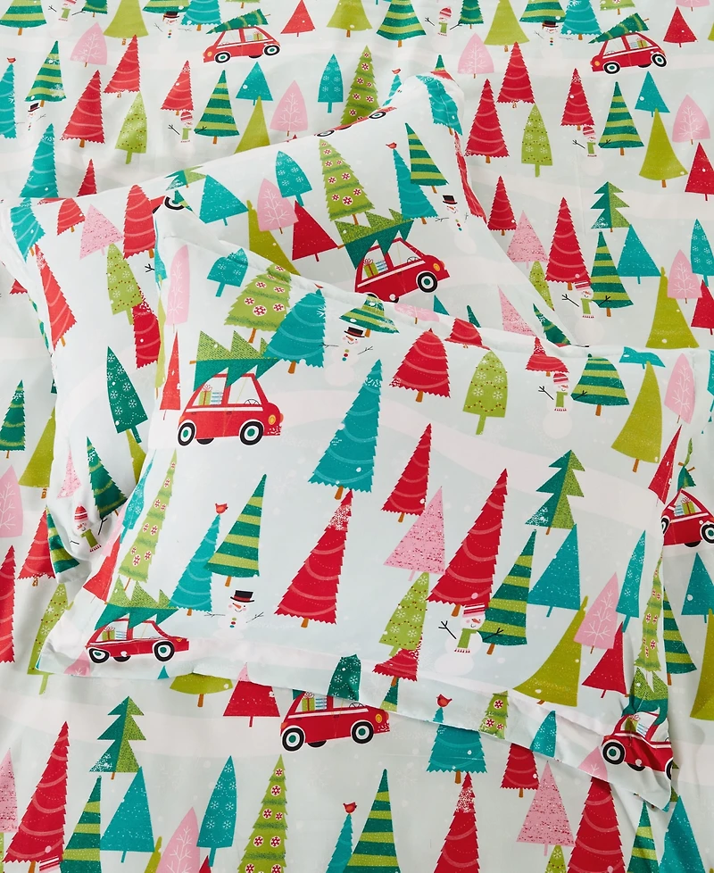 Levtex Merry Bright Holly Jolly Reversible 3-Pc. Duvet Cover Set, King