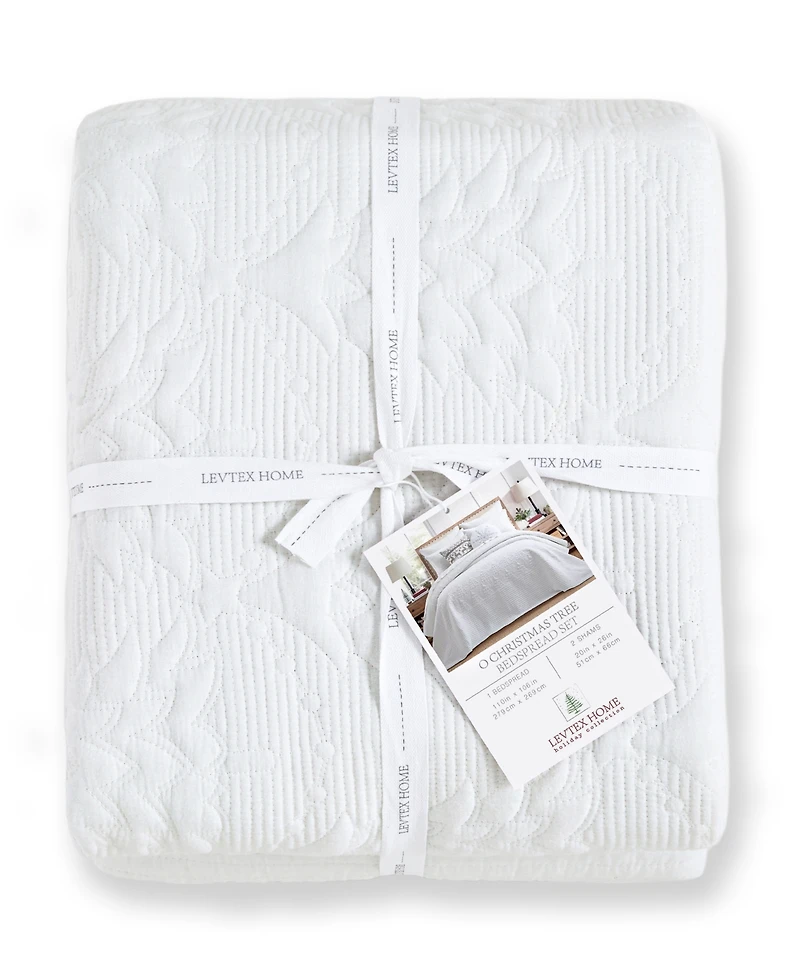 Levtex O Christmas Tree Stitching 2-Pc. Bedspread Set, Twin/Twin Xl
