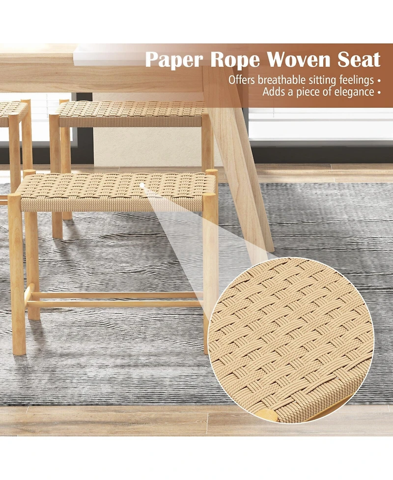Sugift 18 Inch Dining Stool Set of 2