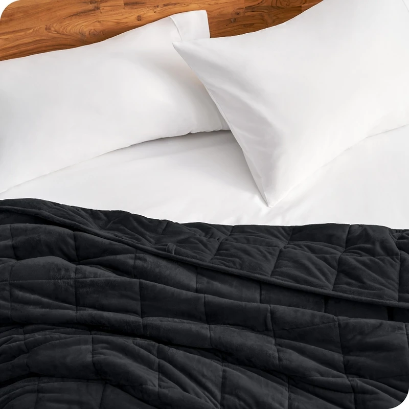 Bare Home Weighted Blanket, 25lbs (80" x 87") - Minky