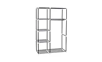 Slickblue 64" Portable Wardrobe Organizer with Clothes Rack and Shelves for Optimal Storage Solutions