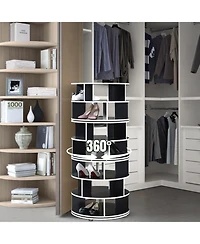 Kings Brand Furniture -Tier Rotating Shoe Rack