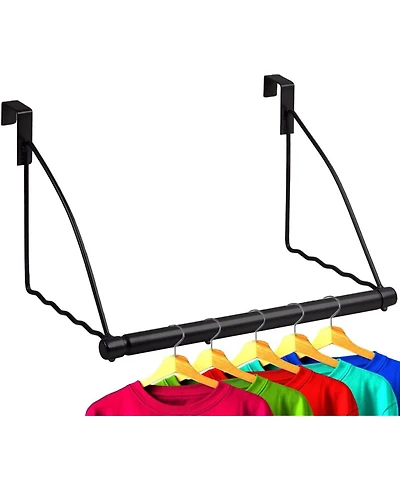 Florida Brands Over The Door Hanger Expandable Rod for Clothes, Towels.