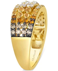 Le Vian Desert Ombre Citrine (1/2 ct. t.w.) & Diamond (5/8 ct. t.w.) Four Row Statement Ring in 14k Gold