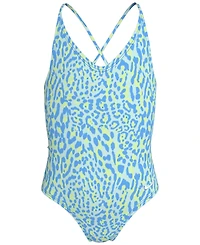 Nike Big Girls Lace-Up One-Piece Swimsuit
