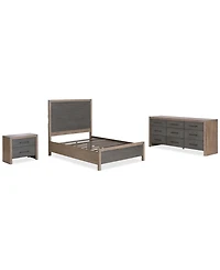 Portmore 3pc California King Set (Panel Bed, Dresser & 2-Drawer Nightstand with soft close drawers), Created for Macy's