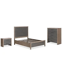 Portmore 3pc California King Set (Panel Bed, Chest & 2-Drawer Nightstand with soft close drawers), Created for Macy's