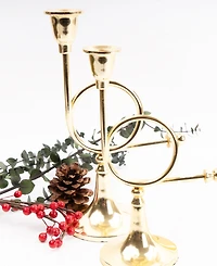 8 Oak Lane French Horn Candlesticks