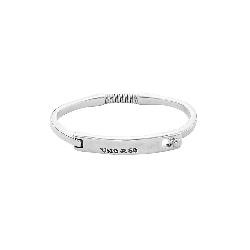 UNOde50 Rigid Sterling Silver Beret Clasp Bracelet