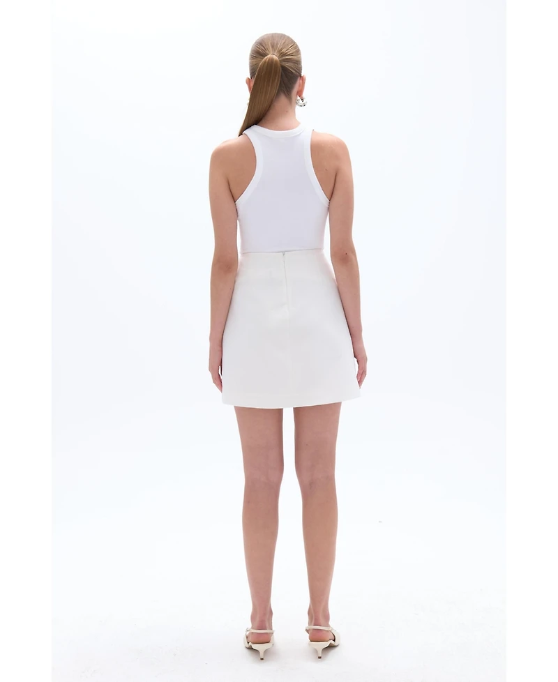 Nocturne Women's Eyelet Detailed Mini Skirt