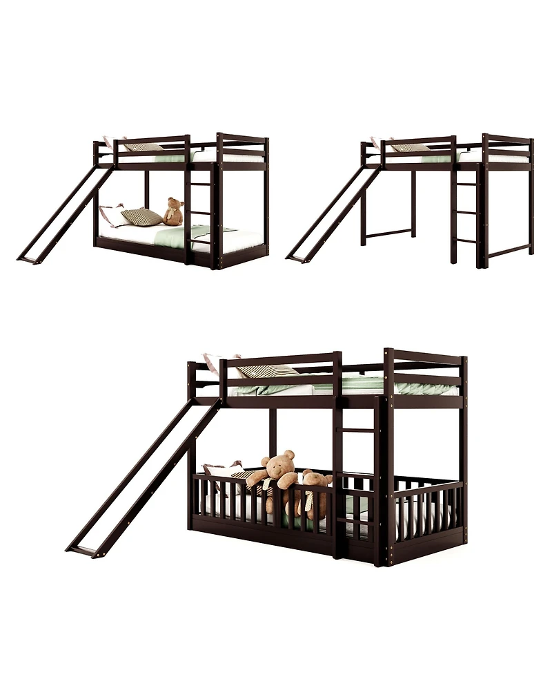 Streamdale Twin Over Bunk Bed With Slide And Ladder