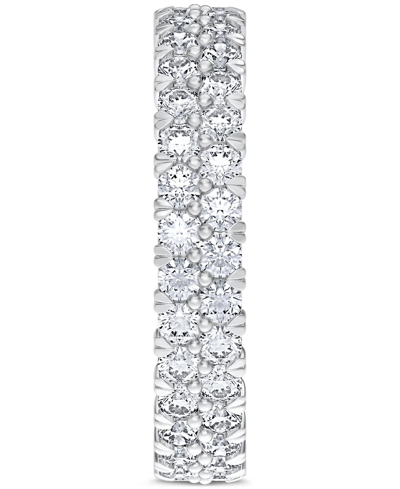 Diamond Double Row Eternity Ring (2 ct. t.w.) Platinum, 14k White Gold, or Rose Gold