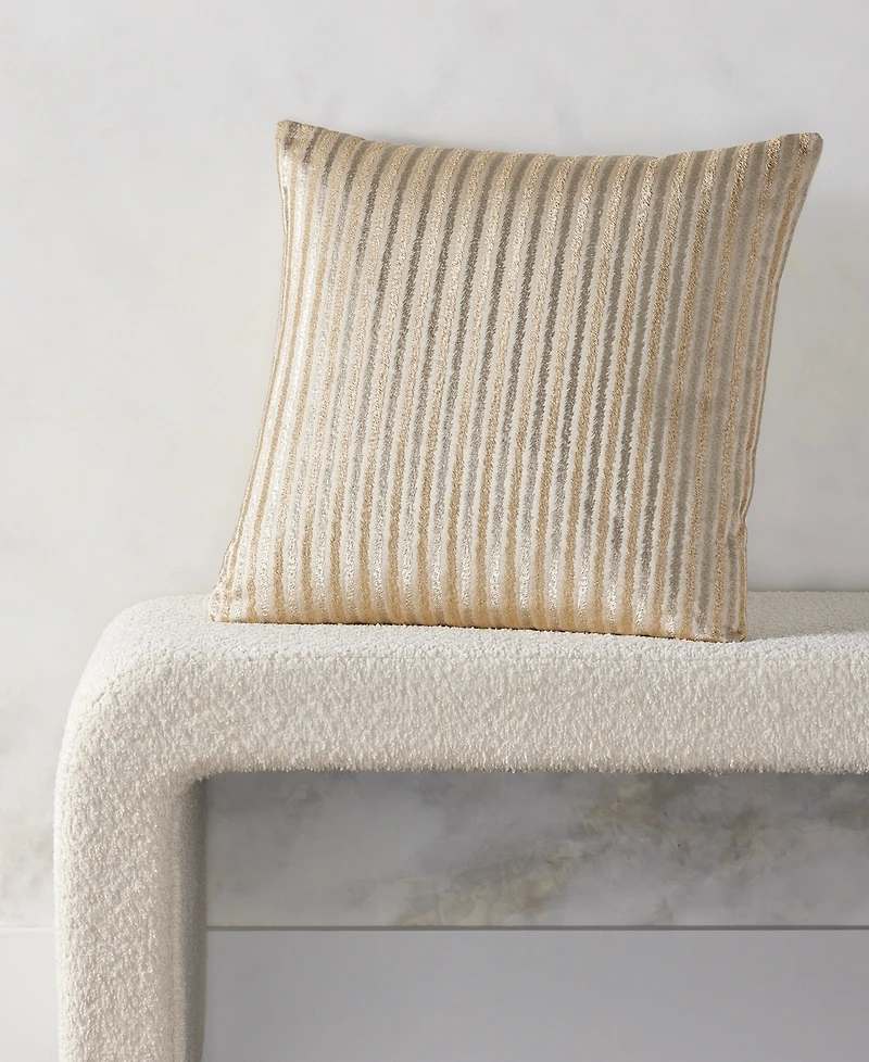 Hotel Collection Metallic Stripe Decorative Pillow, 20" x 20", Exclusively at Macy's