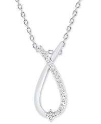 2-Pc. Set Diamond Pendant Necklace & Matching Earrings Set (1/2 ct. t.w.) in Sterling Silver