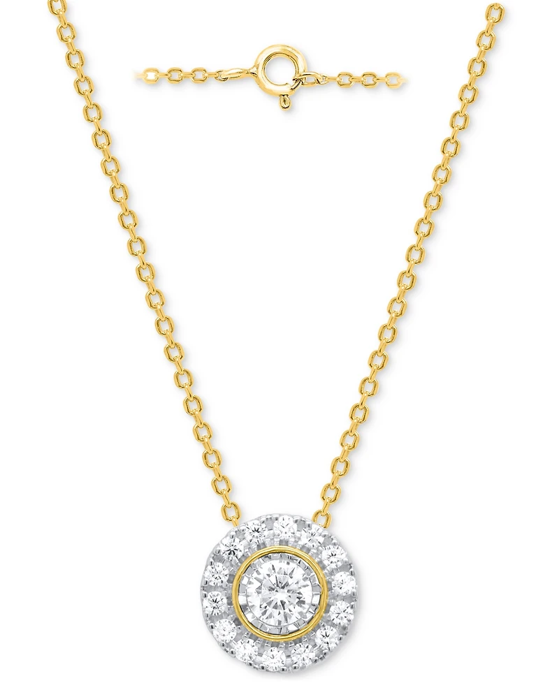 Forever Grown Diamonds 2-Pc. Set Lab-Grown Diamond Pendant Necklace & Matching Stud Earrings (1/2 ct. t.w.) Sterling Silver or 14K Gold-Plated Ster