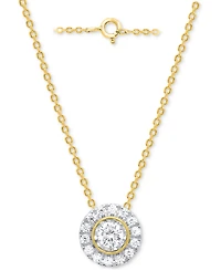 Forever Grown Diamonds 2-Pc. Set Lab-Grown Diamond Pendant Necklace & Matching Stud Earrings (1/2 ct. t.w.) Sterling Silver or 14K Gold-Plated Ster
