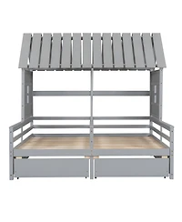 Streamdale Twin Platform Bed with Drawers (White)