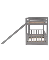 Streamdale Twin Over Twin Bunk Bed With Slide And Ladder