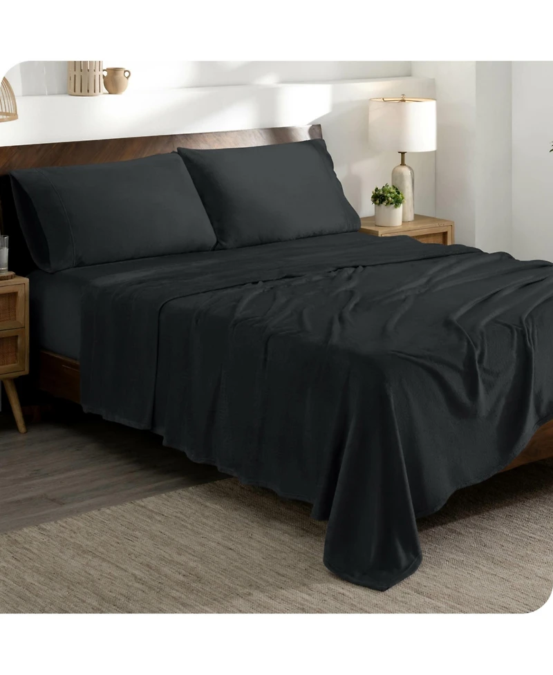 Bare Home Micro plush Fleece Queen Sheet Set