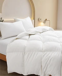 Unikome Extra Warmth White Goose Feather and Fiber Comforter, Full/Queen