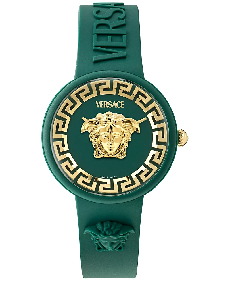 Versace Women's Swiss V-Pop Green Silicone Strap Watch 39mm