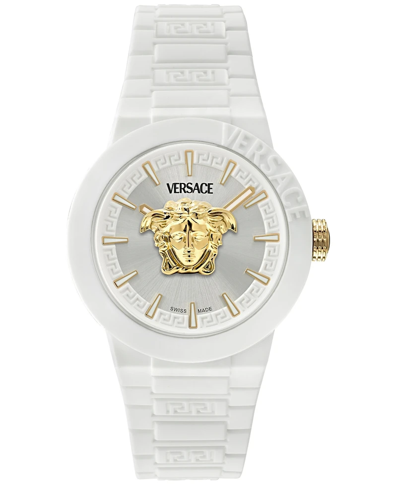 Versace Men's Swiss V-Pop White Silicone Strap Watch 43mm