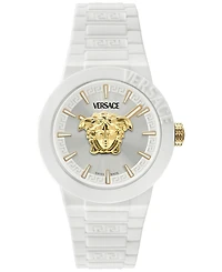 Versace Men's Swiss V-Pop White Silicone Strap Watch 43mm