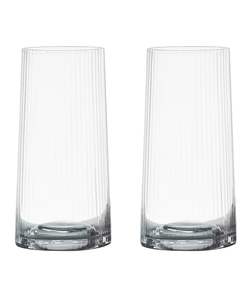 Anton Studio Designs Empire Clear Highball Tumblers, Set of 2