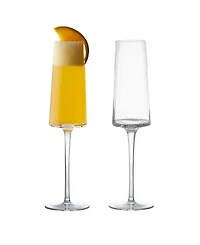 Anton Studio Designs Empire Clear Champagne Flutes, Set of 2