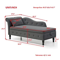 Streamdale Tufted Multifunctional Velvet Chaise Lounge