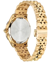 Versace Women's Swiss Hellenyium Gold Ion Plated Bracelet Watch 36mm